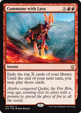 Commune with Lava (Dragons of Tarkir) Damaged / Poor