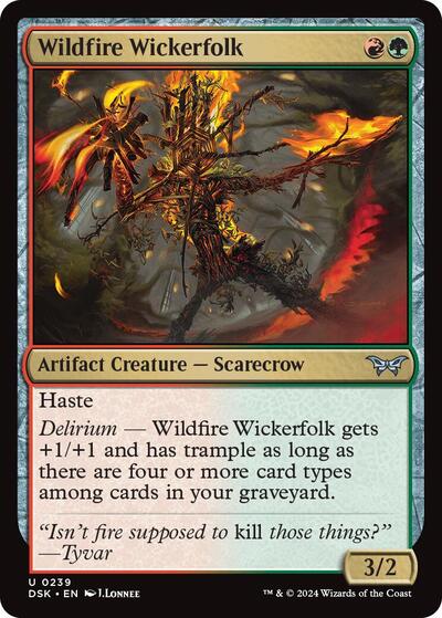 Wildfire Wickerfolk (Duskmourn: House of Horror) Light Play Foil