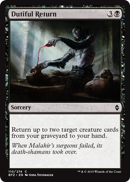 Dutiful Return (Battle for Zendikar) Light Play