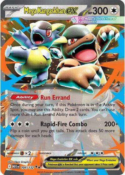 Mega Kangaskhan ex - 104 (ME01: Mega Evolution) Light Play Holofoil