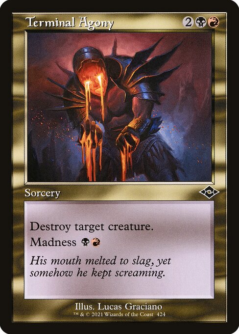 Terminal Agony (Retro Frame) (Foil Etched) (Modern Horizons 2) Light Play Foil