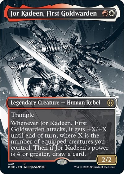 Jor Kadeen, First Goldwarden (Borderless) (Phyrexia: All Will Be One) Light Play Foil
