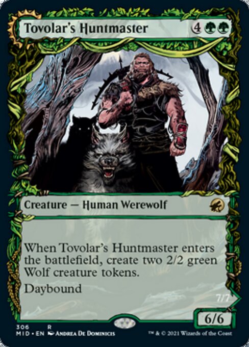 Tovolar's Huntmaster / Tovolar's Packleader (Showcase) (Innistrad: Midnight Hunt) Light Play