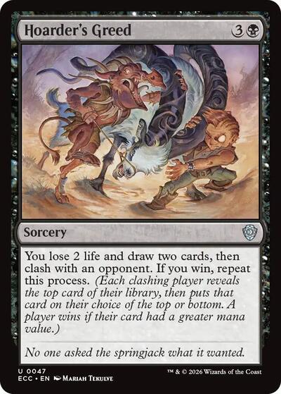 Hoarder's Greed (Commander: Lorwyn Eclipsed) Light Play