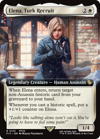 Elena, Turk Recruit (Extended Art) (Commander: FINAL FANTASY) Light Play