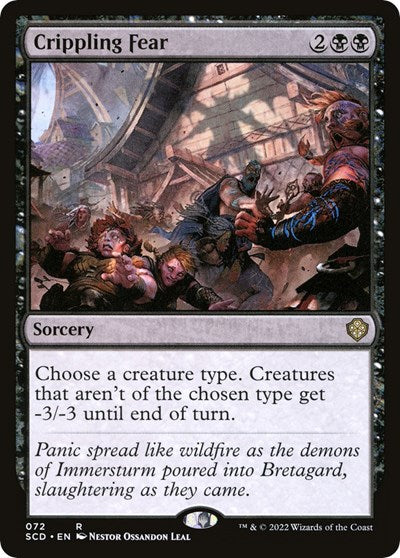 Crippling Fear (Commander 2022 Starter Decks) Light Play