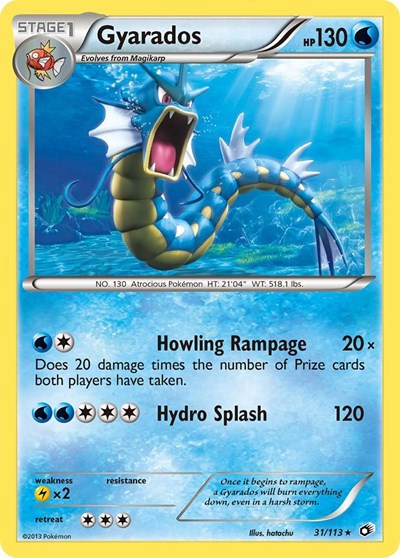 Gyarados (Legendary Treasures) Damaged / Poor