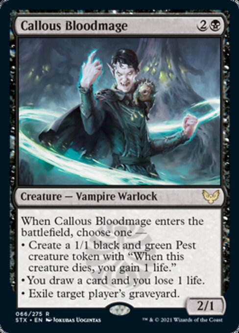 Callous Bloodmage (Strixhaven) Light Play