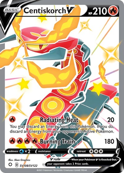 Centiskorch V (Shining Fates: Shiny Vault) Light Play Holofoil