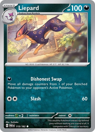 Liepard (Scarlet and Violet: Paradox Rift) Light Play Reverse Holofoil
