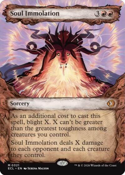 Soul Immolation (Showcase) (Lorwyn Eclipsed) Light Play