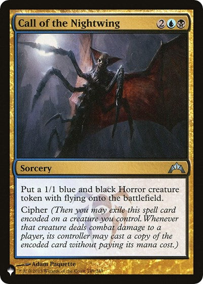 Call of the Nightwing (GTC) (The List) Light Play
