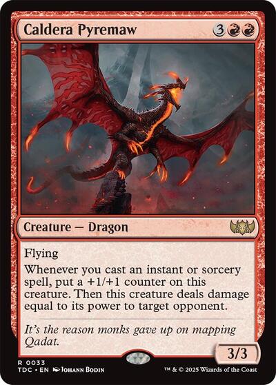 Caldera Pyremaw (Commander: Tarkir: Dragonstorm) Light Play