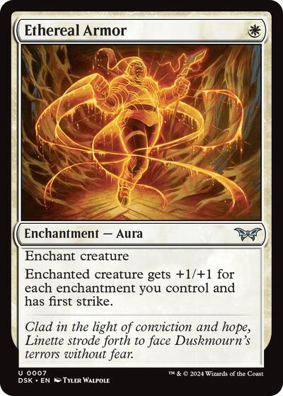Ethereal Armor (Duskmourn: House of Horror) Light Play Foil