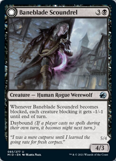 Baneblade Scoundrel / Baneclaw Marauder (Innistrad: Midnight Hunt) Light Play