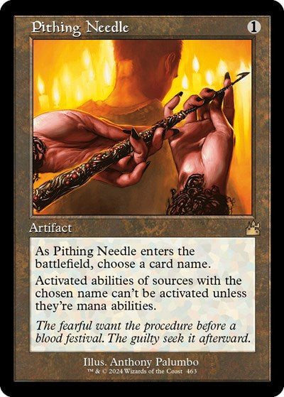 Pithing Needle (Retro Frame) (Ravnica Remastered) Near Mint