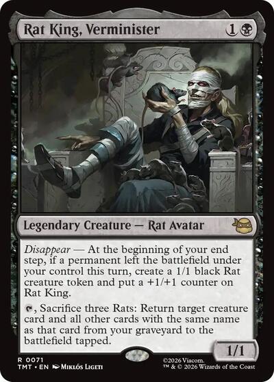 Rat King, Verminister (Teenage Mutant Ninja Turtles) Light Play Foil
