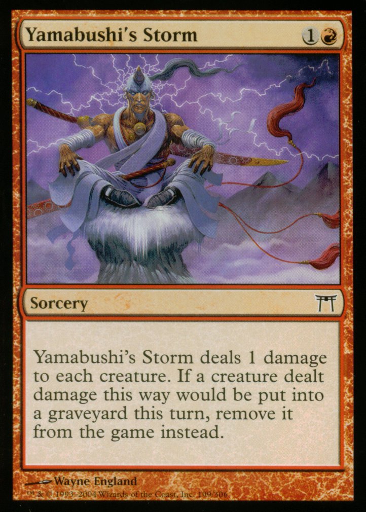 Yamabushi's Storm (Champions of Kamigawa) Light Play