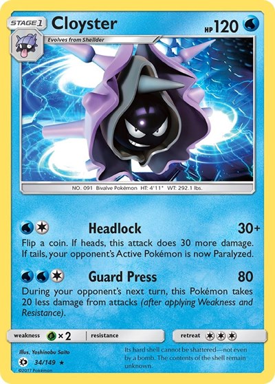 Cloyster (SM Base Set) Medium Play