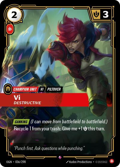 Vi Destructive (Origins) Light Play Foil