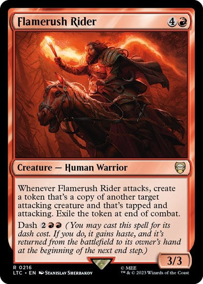 Flamerush Rider (Commander: The Lord of the Rings: Tales of Middle-earth) Light Play