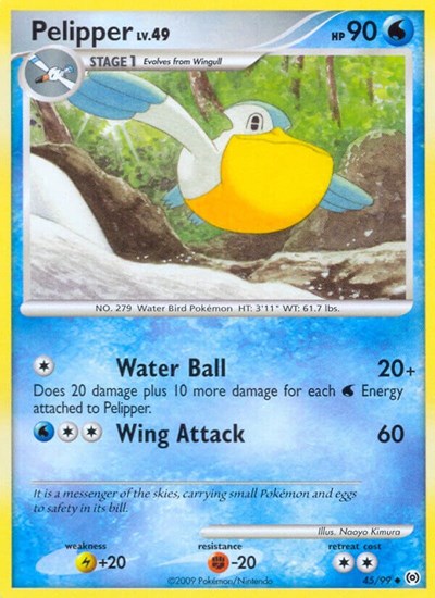 Pelipper (45) (Arceus) Damaged / Poor Reverse Holofoil