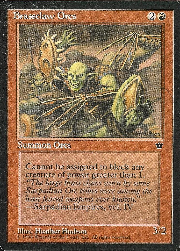 Brassclaw Orcs (Hudson) (Fallen Empires) Light Play