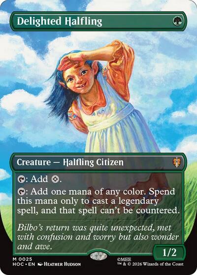 Delighted Halfling (Borderless) (The Hobbit: Eternal-Legal) Light Play