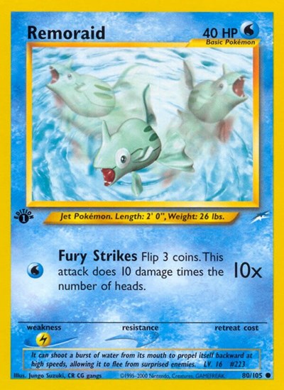 Remoraid (Neo Destiny) Light Play 1st Edition