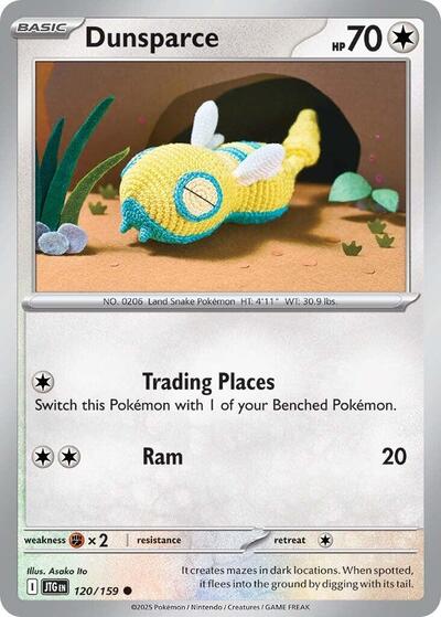 Dunsparce (SV09: Journey Together) Light Play Reverse Holofoil