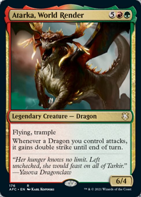 Atarka, World Render (Commander 2021 Forgotten Realms) Light Play