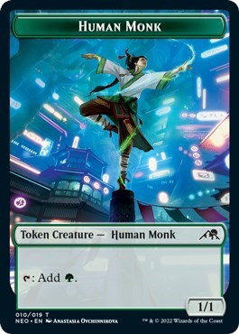 Human Monk Token (Kamigawa: Neon Dynasty) Light Play