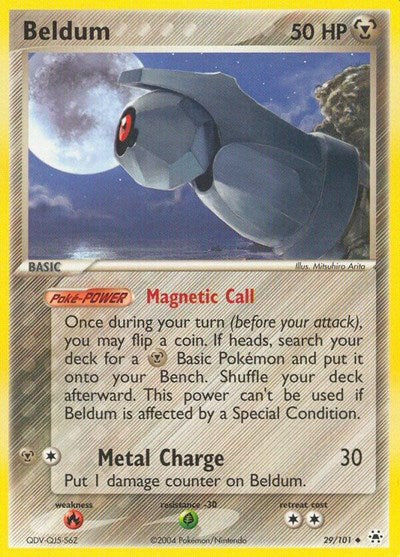 Beldum - 029 (Hidden Legends) Damaged / Poor Reverse Holofoil