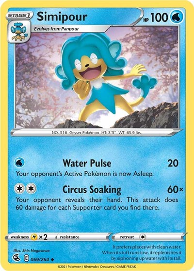 Simipour (SWSH08: Fusion Strike) Light Play Reverse Holofoil
