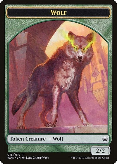 Wolf Token (War of the Spark) Light Play