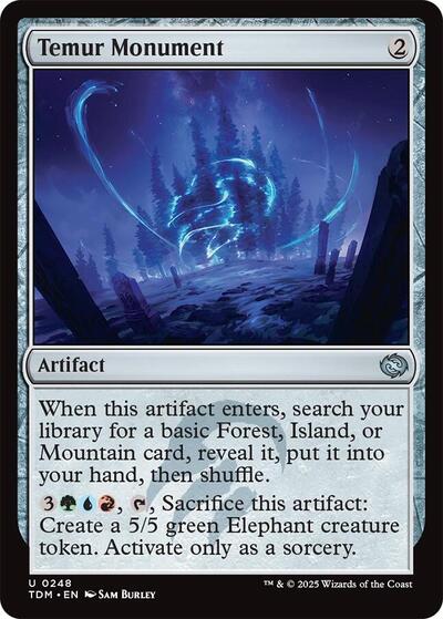 Temur Monument (Tarkir: Dragonstorm) Light Play Foil