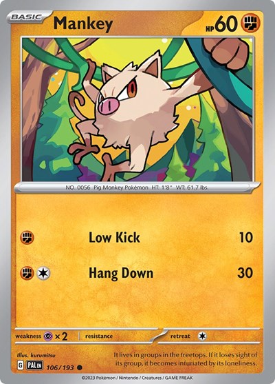 Mankey (SV02: Paldea Evolved) Light Play
