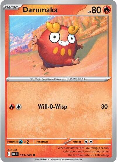 Darumaka (SV: Black Bolt) Light Play Reverse Holofoil