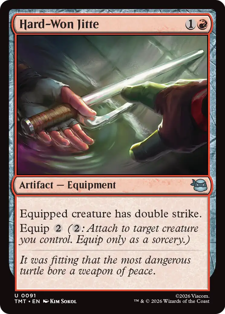 Hard-Won Jitte (Teenage Mutant Ninja Turtles) Light Play Foil