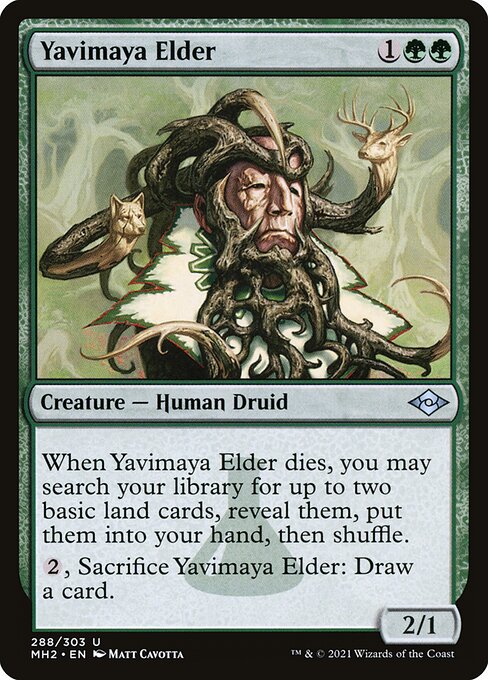 Yavimaya Elder (Foil Etched) (Modern Horizons 2) Light Play Foil