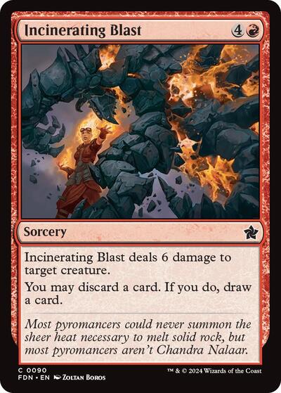Incinerating Blast (Foundations) Light Play Foil
