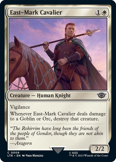 East-Mark Cavalier (Universes Beyond: The Lord of the Rings: Tales of Middle-earth) Light Play Foil