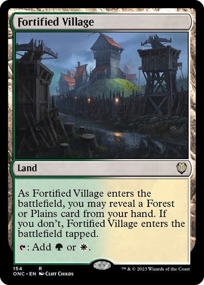 Fortified Village (Commander: Phyrexia: All Will Be One) Light Play