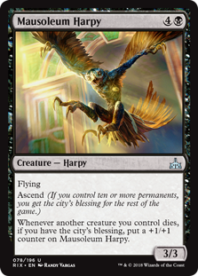 Mausoleum Harpy (Rivals of Ixalan) Light Play