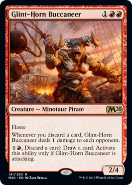 Glint-Horn Buccaneer (Magic 2020 Core Set) Medium Play
