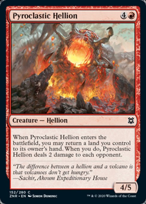 Pyroclastic Hellion (Zendikar Rising) Light Play Foil