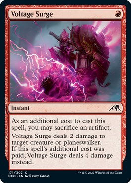 Voltage Surge (Kamigawa: Neon Dynasty) Light Play Foil
