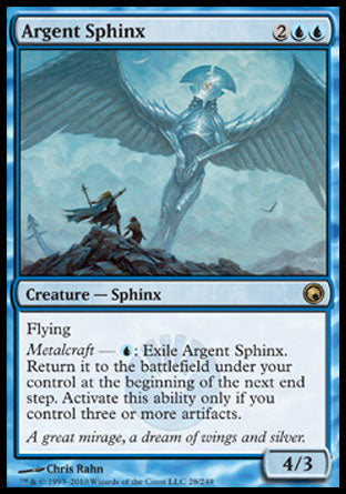 Argent Sphinx (Scars of Mirrodin) Light Play