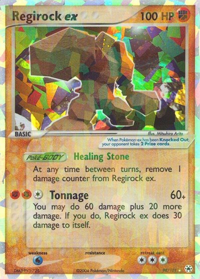 Regirock ex (Hidden Legends) Damaged / Poor Holofoil