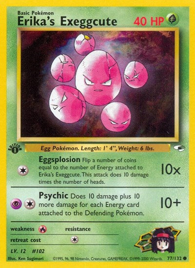 Erika's Exeggcute (77) (Gym Heroes) Heavy Play Unlimited